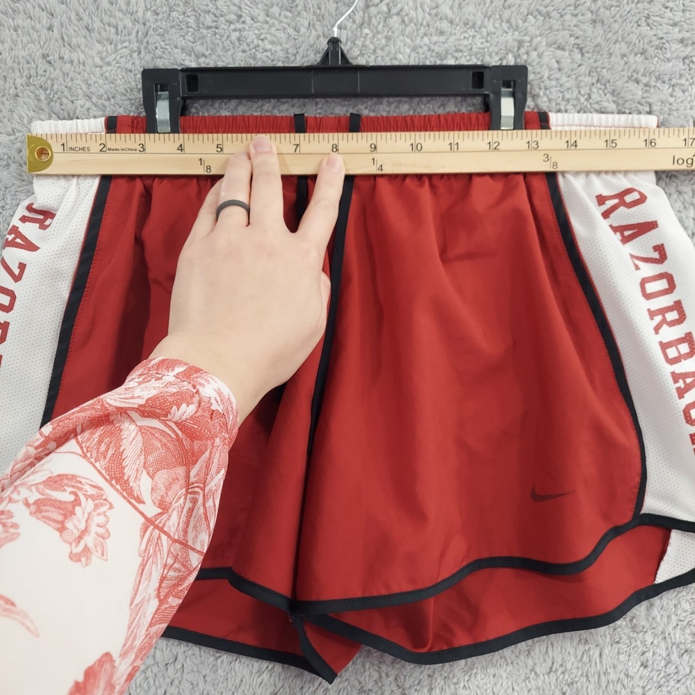 Nike Arkansas Razorbacks Women's DriFit Shorts Large Athletic Shorts Red - Picture 6 of 13
